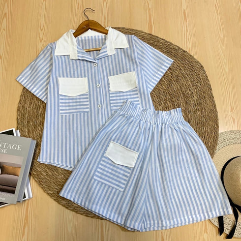 Causal LinenStripes Women Co-Ord Sets